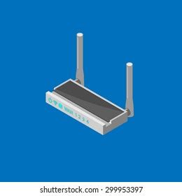 Wireless Router Antenna Isometric Stock Vector Royalty Free 299953397