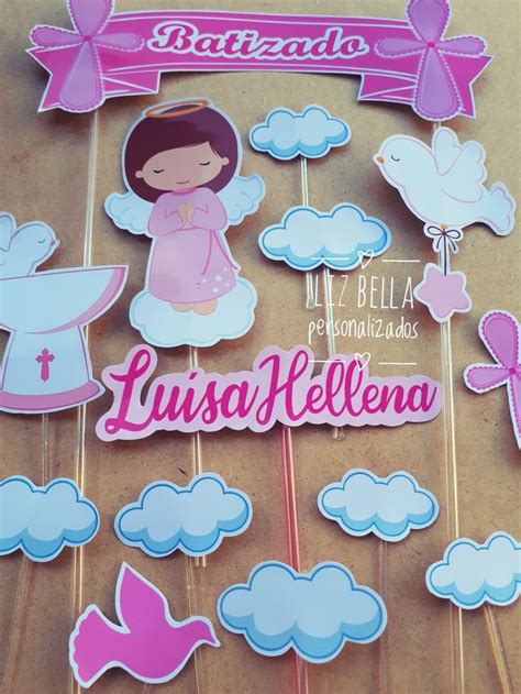 Pin By Liz Bella Personalizados On Topper Batizado Liz Bella Sugar