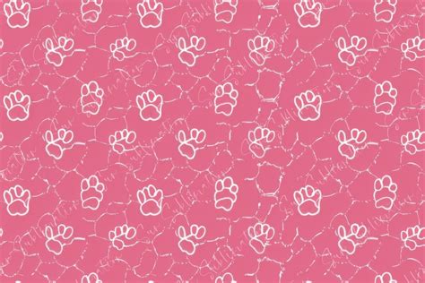 Pink Paw Print Pattern Background Graphic by Sun Sublimation · Creative ...