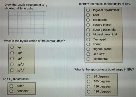 Solved Draw the Lewis structure of SF2 showing all lone | Chegg.com