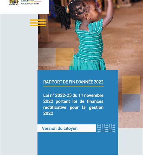 Version citoyenne du rapport de fin dannée 2022 Direction Générale