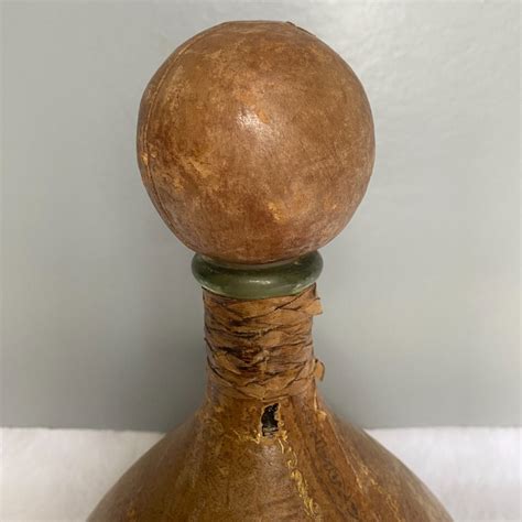 Vintage Mid Century Italian Leather Wrapped Decanter Bottle Furniture