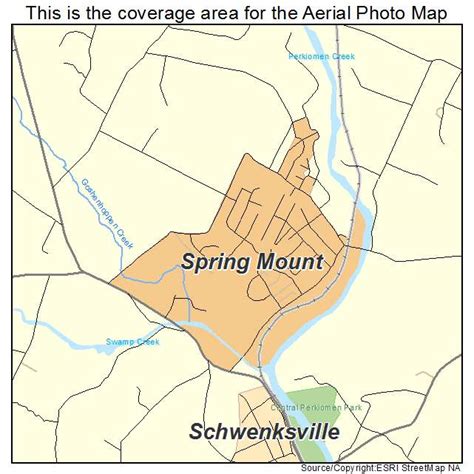 Aerial Photography Map of Spring Mount, PA Pennsylvania