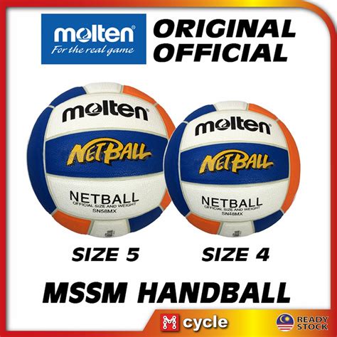 100 Original Molten Netball Sn58mx Size 5 Sn48mx Size 4 Bola Jaring