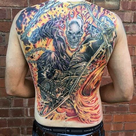 Amazing Ghost Rider Tattoo Designs For Men