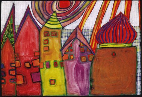 Hundertwasser Paintings Hundertwasser Paintings 1966 Maisons En