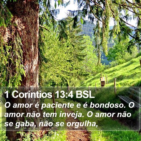 1 Coríntios 13 4 BSL O amor é paciente e é bondoso O amor não tem