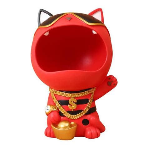 Figurines de chat porte bonheur grande bouche bijoux clé téléphone