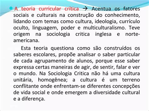 Teoria pedagógica teoria sociocritica PPT