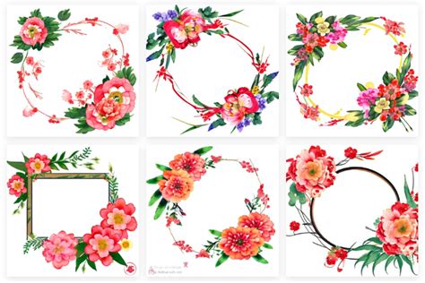 Rose Flower Wreaths Collection Graphic By Hassas Arts Creative Fabrica