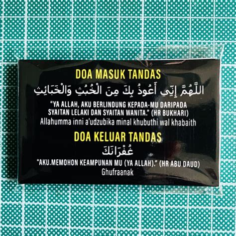 Doa Masuk Dan Keluar Tandas Islamic Waterproof Stickers Abt X