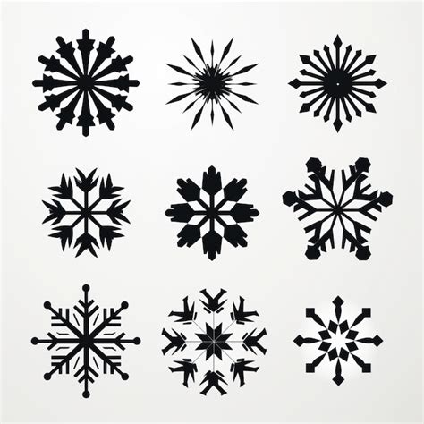 Premium Photo | Minimalist Snowflake Vector Art Bold And Graceful ...