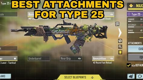 Best Attachment For Type 25 Gunsmith Loadout In Cod Mobile Youtube