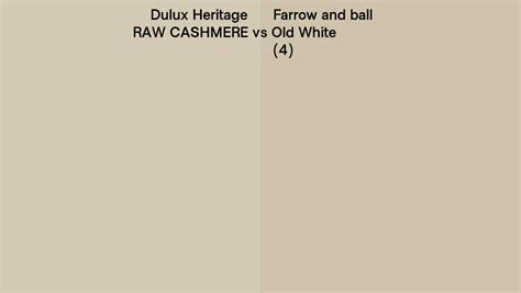 Dulux Heritage Raw Cashmere Vs Farrow And Ball Old White 4 Side By Side Comparison