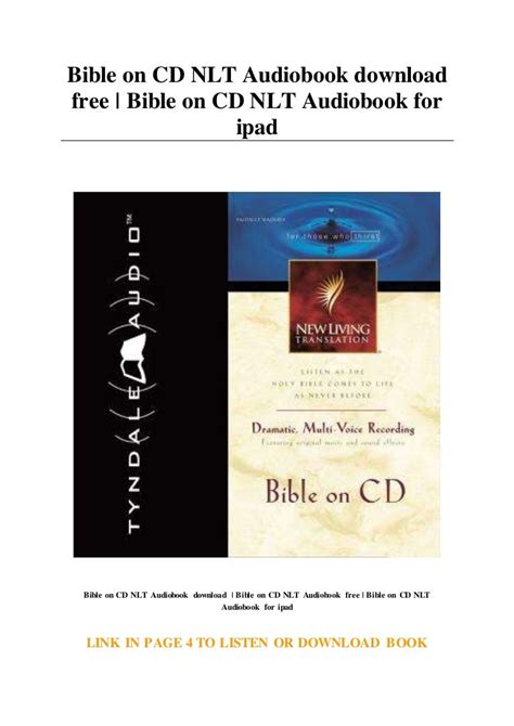 Bible on CD NLT Audiobook download free | Bible on CD NLT Audiobook f…