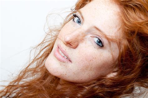 Blue Eyes Freckles Girl Woman Face Redhead Mia Sollis Wallpaper