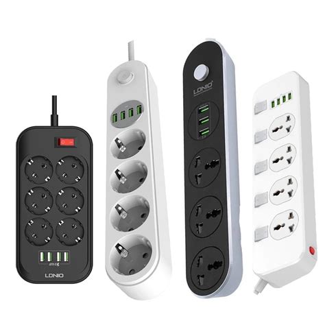 LDNIO Original EU Plug Power Strip With 3 6 USB Surge Protector 3 4