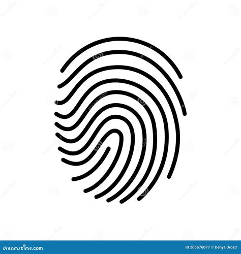 Fingerprint Icon Vector Set Dactylogram Illustration Sign Collection