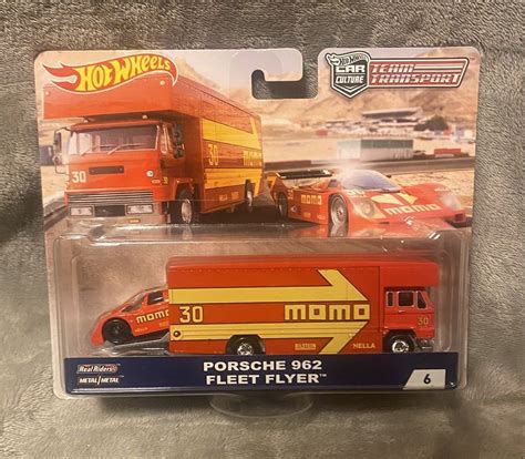 未使用ホットウィール Hot Wheels TEAM TRANSPORT トランスポート PORSCHE 962 FLEET FLYER