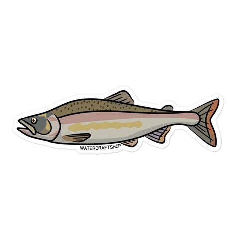 Pink Salmon Sticker Etsy