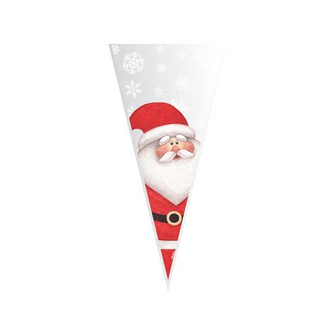 Cone Poli Turma de Natal 12cmx25cm 50pçs Frozen Incolor Albano Embalagens