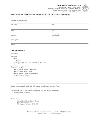 Fillable Online School Donation Form Cwk WP Fax Email Print PdfFiller