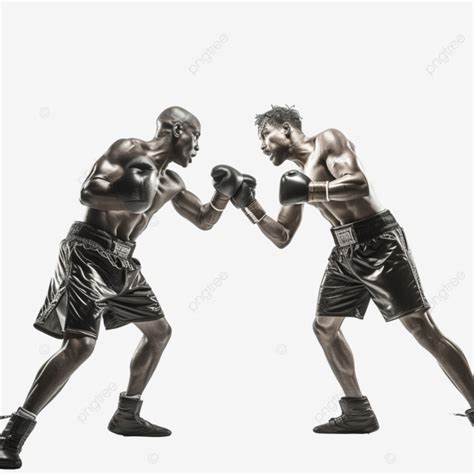 Muscular Boxers Fighting On Boxing Ring Boxing Boxer People Png