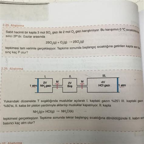 Kimya Gazlar Sadece Ustteki Alistirmaya Bakabilir Misiniz