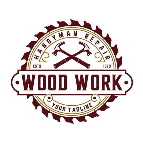 Premium Vector Carpentry Emblem Logo With Illustration Of Saw Blade