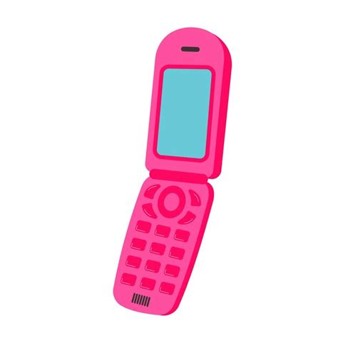 Premium Vector Retro Mobile Phone From 90s2000s Y2k Trendy Flip Phone Old Pink Mobile Phone