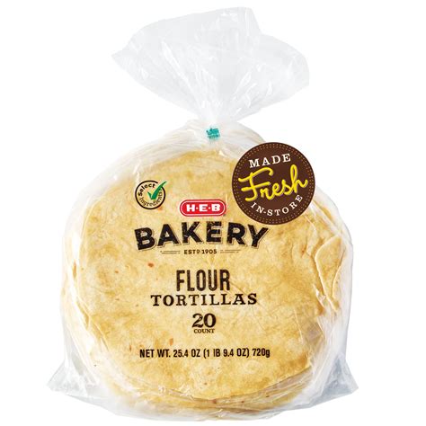 H E B Bakery Flour Tortillas Shop Tortillas At H E B