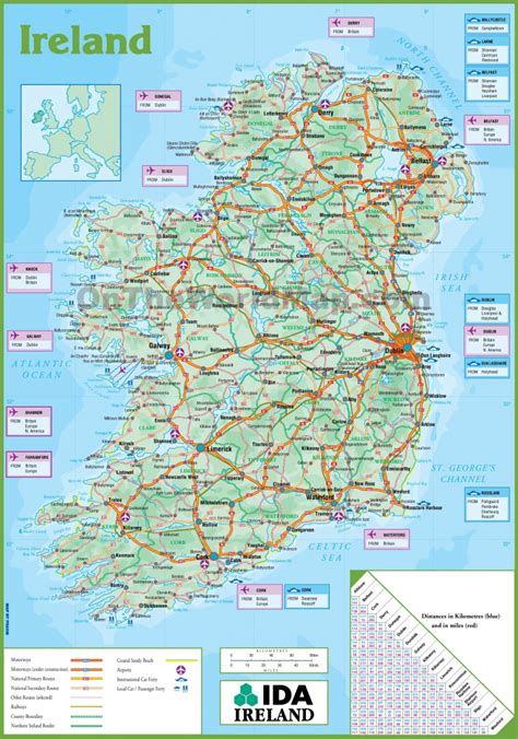 Printable Map Of Ireland Counties And Towns - Printable Maps