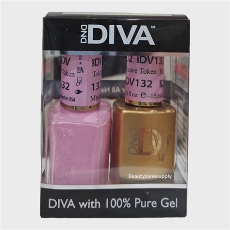 Dnd Diva Duo Gel And Lacquer 132 Mauve Token Beauty Zone Nail Supply