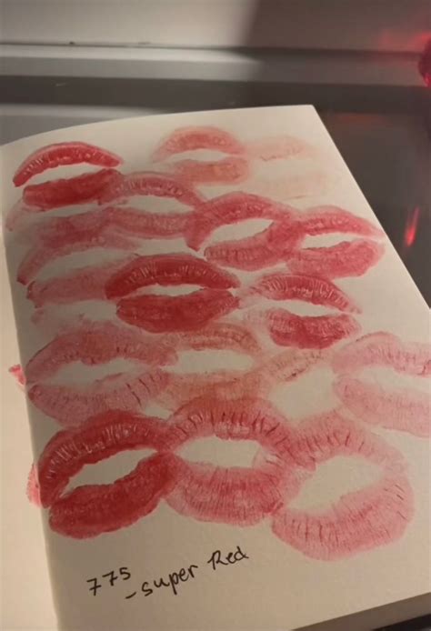 Red Lipstick Marks On Paper Writing A Love Letter Love Letters Cute