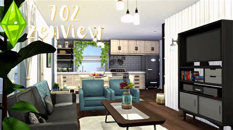 702 ZenView Apartment Sims 4 Speed Build No CC YouTube