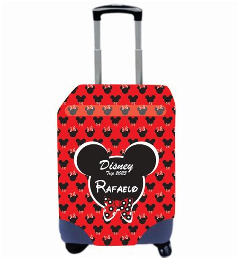 Capa De Mala Personalizada Mickey Minnie Coisas Da Flor