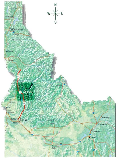 Location map of Tamarack Idaho Cabin