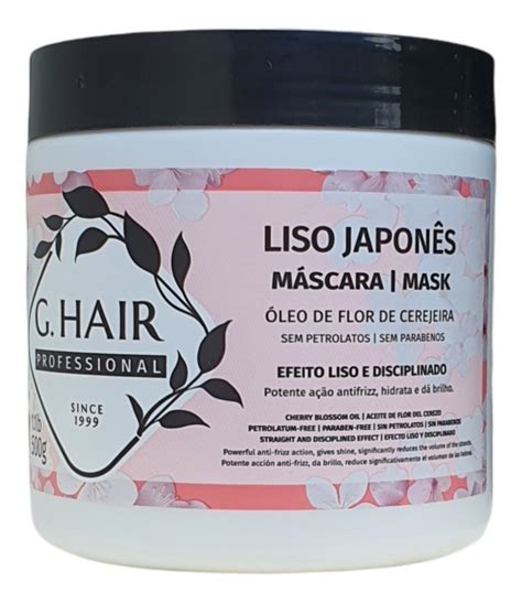 Ghair Liso Japonês Máscara 500g 2 Ampola Hidronipônica 40ml