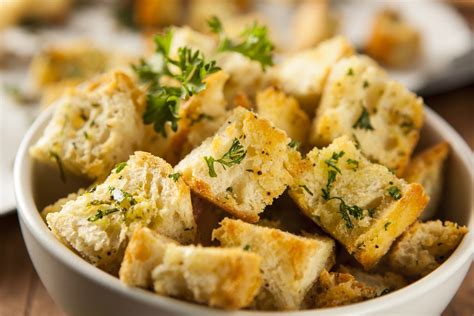 Herbed Garlic And Parmesan Croutons Epicurious