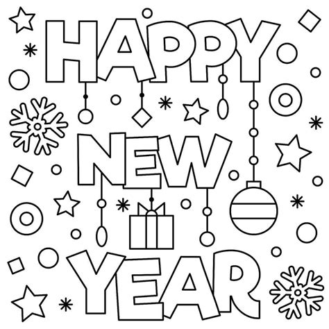 Happy New Year Printable Coloring Pages Printable Word Searches