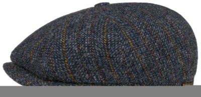 Casquette Gavroche Irlandaise Stetson Hatteras Wool Herringbone Gris