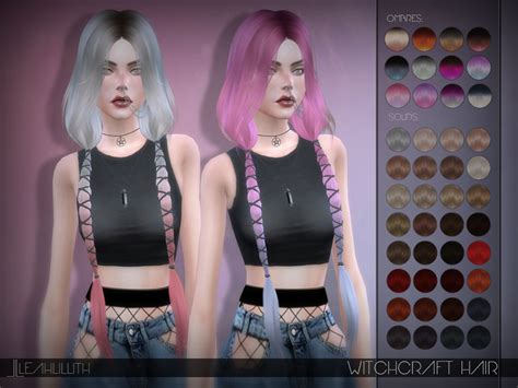 The Sims Resource LeahLillith Witchcraft Hair Sims Sims Hair Sims 4