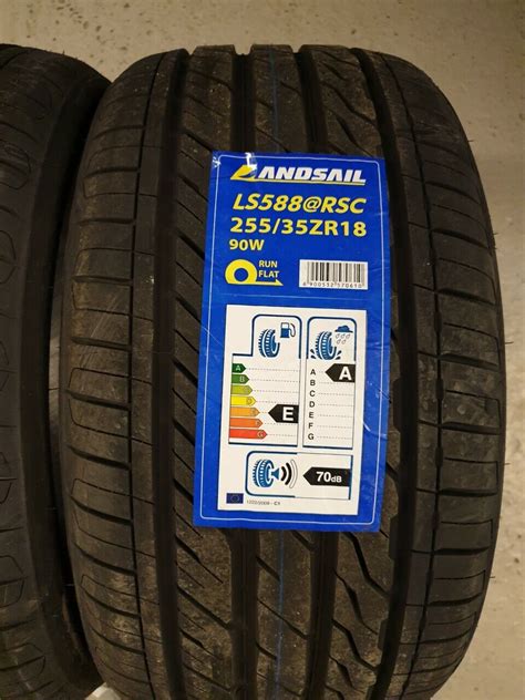 2X NEW CAR TYRES LANDSAIL LS588 A/W 255/35 ZR18 90W RUNFLAT ROF RFT 255 ...