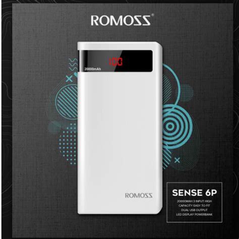 Original Romoss Powerbank Sense P Mah Charger Power Bank With