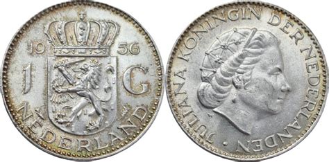 Niederlande 1 Gulden 1956 Königin Juliana 1952 1980 AU MA Shops