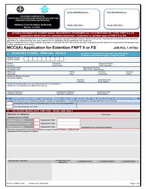 Fillable Online Ypa EU FCL FORM AL762 MCCIA Application For Extention