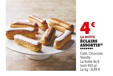 Promo Éclairs assortis chez Super U