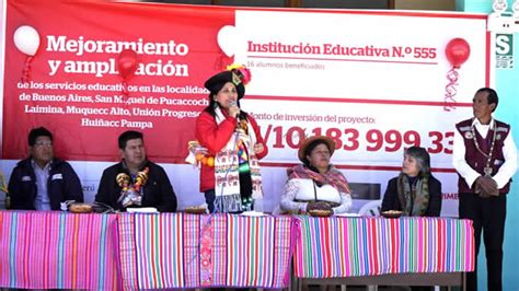 Ministra Flor Pablo Inaugura Nueva Infraestructura De Tres Colegios De