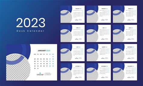 Modelo De Calendário De Mesa 2023 13416542 Vetor No Vecteezy