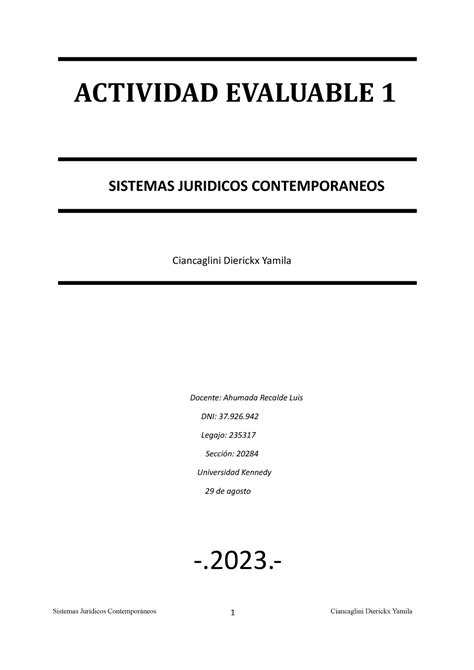 SJC AE1 AE1 ACTIVIDAD EVALUABLE 1 SISTEMAS JURIDICOS CONTEMPORANEOS